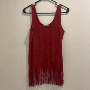 Fun lace fringe tank top from Maurices